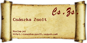 Császka Zsolt névjegykártya
