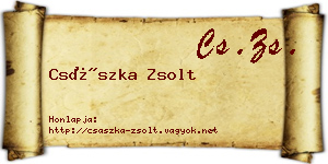 Császka Zsolt névjegykártya